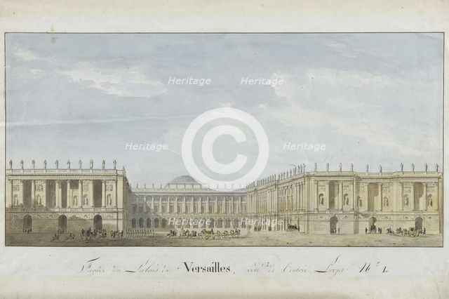 Facade project for the Palace of Versailles on the entrance side, 1811-1813. Creator: Dufour, Alexandre (1759-1835).