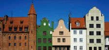 Facades, Motlava River Embankment (Dlugie Pobrzeze), Gdansk, Poland, 2015. Creator: Unknown