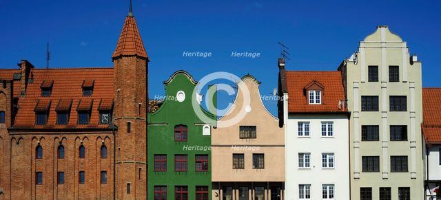 Facades, Motlava River Embankment (Dlugie Pobrzeze), Gdansk, Poland, 2015. Creator: Unknown.
