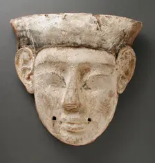 Face from a Coffin, Late Period 25th-30th Dynasties (712-332 BCE). Creator: Unknown