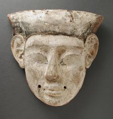 Face from a Coffin, Late Period 25th-30th Dynasties (712-332 BCE). Creator: Unknown