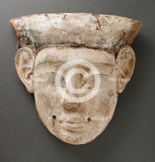 Face from a Coffin, Late Period 25th-30th Dynasties (712-332 BCE). Creator: Unknown.