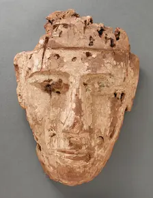 Face from a Coffin, Ptolemaic Period-early Roman Period (332 BCE-100 CE). Creator: Unknown