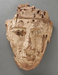 Face from a Coffin, Ptolemaic Period-early Roman Period (332 BCE-100 CE). Creator: Unknown