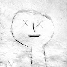Face in the snow, Swindon, Wiltshire, 2010. Creator: Peter Williams