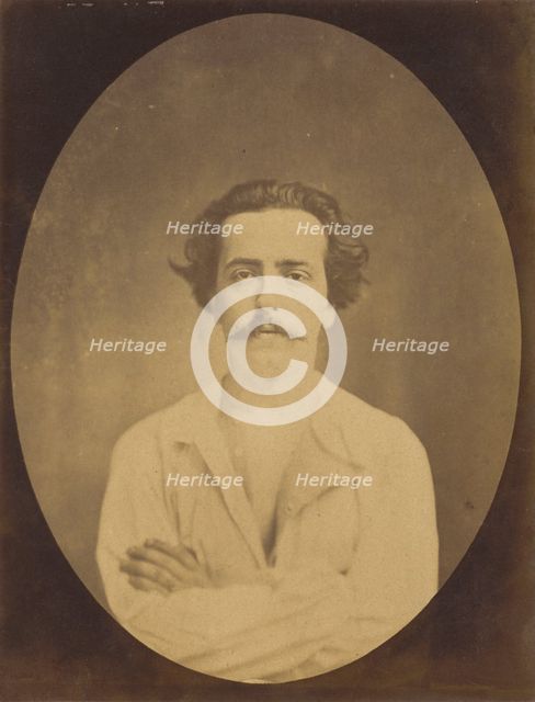 Face in repose, 1854-1856, printed 1862. Creator: Duchenne de Boulogne.