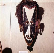 Face-Mask worn in dances to celebrate the wild plum harvest, New Guinea
