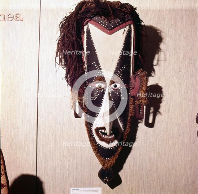 Face-Mask worn in dances to celebrate the wild plum harvest, New Guinea.  Artist: Unknown.