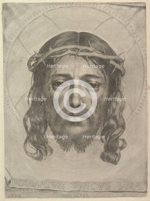 Face of Christ on St. Veronica's Cloth, 1649. Creator: Claude Mellan.