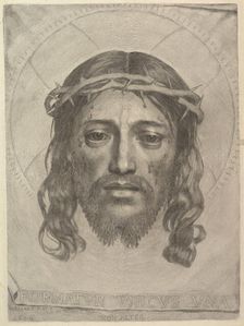 Face of Christ on St. Veronica's Cloth, 1649. Creator: Claude Mellan