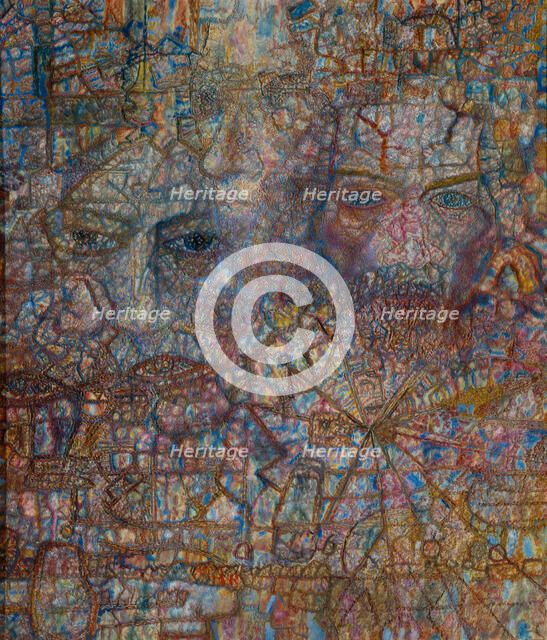 Faces, 1940. Artist: Filonov, Pavel Nikolayevich (1883-1941)