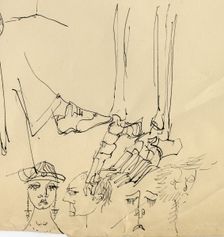 Faces, and bones of the foot, 1953. Creator: Shirley Markham