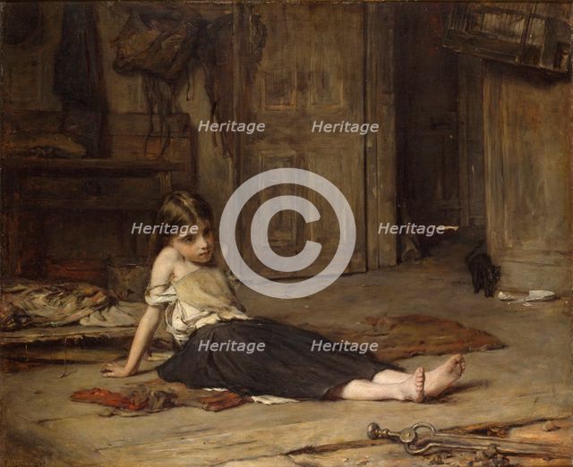 Faces in the Fire, 1867. Artist: Francis Montague Holl.