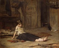 Faces in the Fire, 1867. Artist: Francis Montague Holl