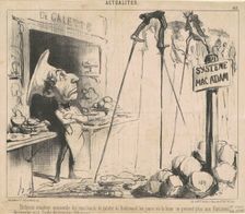 Fâcheuse situation mercantile des marchands de galette du Boulevard..., 19th century. Creator: Honore Daumier