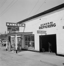 Facing main street, south end of town on U.S. 99, Tenino, Thurston County, Western Washington, 1939. Creator: Dorothea Lange
