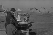 Facilities for washing in the camp for white flood refugees at Forrest City, Arkansas, 1937. Creator: Walker Evans
