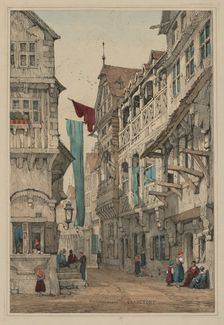 Facisimilies of Sketches made in Flanders and Germany: Sachsenhausen Francfort, 1833. Creator: Samuel Prout (British, 1783-1852)