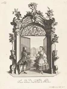 Façon moderne d'une Porte de Jardin (A Garden Door in the Modern Style), c. 1755/1760. Creator: Johann Esaias Nilson