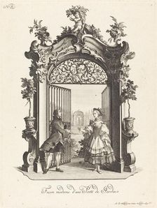Façon moderne d'une Porte de Jardin (A Garden Door in the Modern Style), c. 1755/1760. Creator: Johann Esaias Nilson
