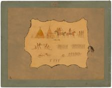 Facsimile of a Cheyenne Robe, 1861/1869. Creator: George Catlin