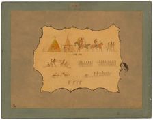 Facsimile of a Cheyenne Robe, 1861/1869. Creator: George Catlin