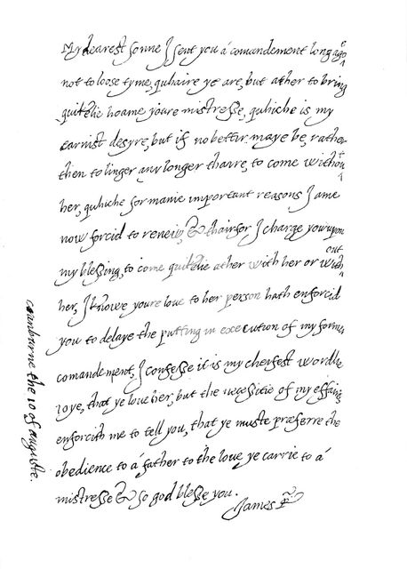 'Facsimile of a Letter, Dated 10th August, 1623, (1904). Artist: Unknown.