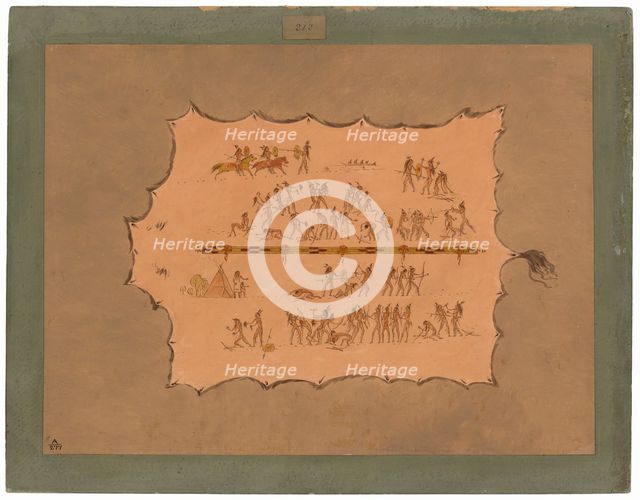 Facsimile of a Sioux Robe, 1861/1869. Creator: George Catlin.