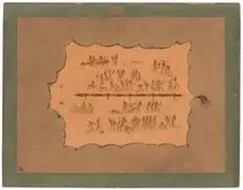 Facsimile of a Sioux Robe, 1861/1869. Creator: George Catlin