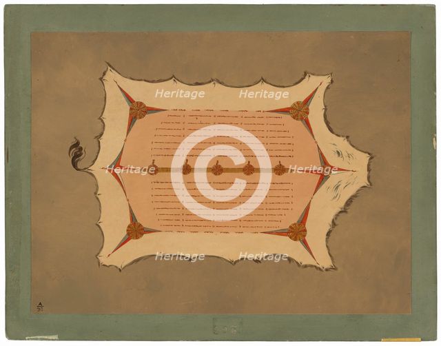 Facsimile of a Sioux Robe with Porcupine Quills, 1861/1869. Creator: George Catlin.
