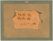 Facsimile of a Pawnee Doctor's Robe, 1861/1869. Creator: George Catlin