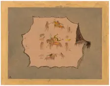 Facsimile of a Pawnee Doctor's Robe with Fantastic Professional Designs, 1861/1869. Creator: George Catlin