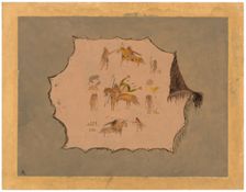 Facsimile of a Pawnee Doctor's Robe with Fantastic Professional Designs, 1861/1869. Creator: George Catlin