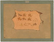 Facsimile of a Pawnee Doctor's Robe, 1861/1869. Creator: George Catlin