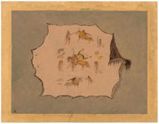 Facsimile of a Pawnee Doctor's Robe with Fantastic Professional Designs, 1861/1869. Creator: George Catlin