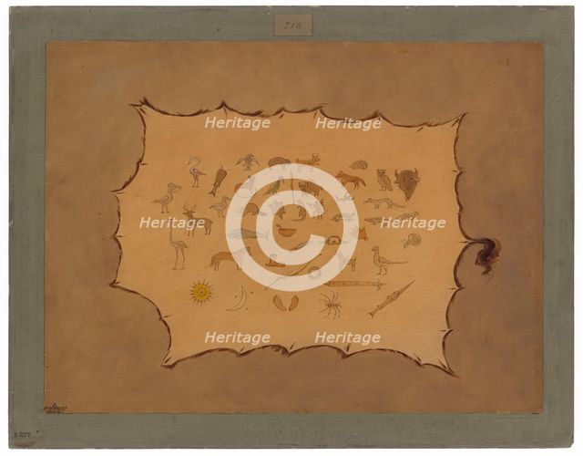 Facsimile of an Ojibbeway Robe, 1861/1869. Creator: George Catlin.