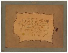 Facsimile of an Ojibbeway Robe, 1861/1869. Creator: George Catlin