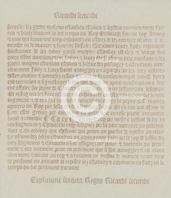 Facsimile of an Old Printed Page, before August 1839. Creator: William Henry Fox Talbot.