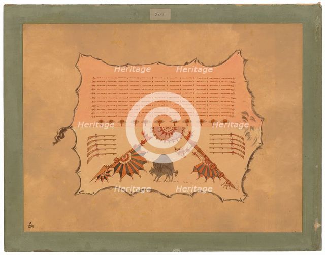 Facsimile of an Omaha Robe, 1861/1869. Creator: George Catlin.