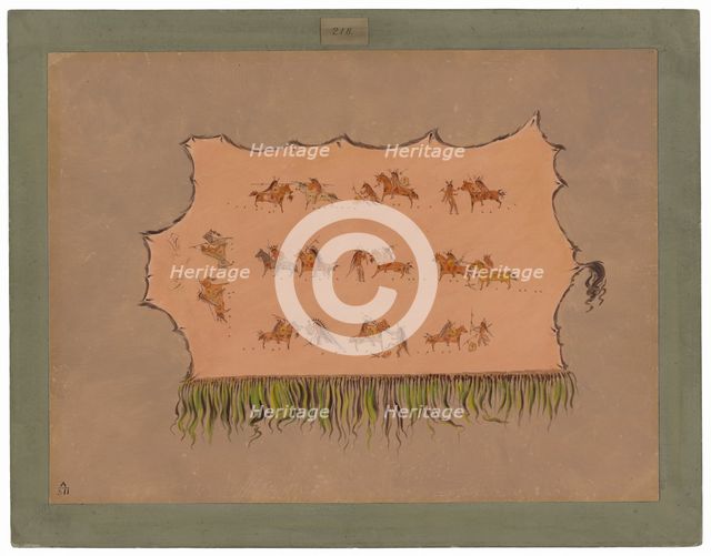 Facsimile of Chief Four Men's Robe - Mandan, 1861/1869. Creator: George Catlin.