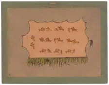 Facsimile of Chief Four Men's Robe - Mandan, 1861/1869. Creator: George Catlin