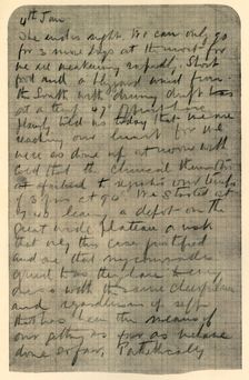 Facsimile of Page of Shackleton's Diary 4 January 1909