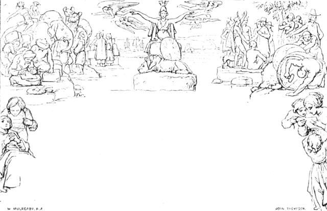 Facsimile of the Mulready Envelope, designed for the Penny Post, 1890. Creator: John Thompson.