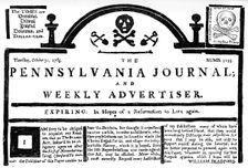 Facsimile of the Pennsylvania Journal on the Stamp Act, 1765 (c1880)