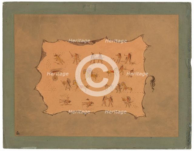 Facsimile of the Robe of Mah-to-toh-pa - Mandan, 1861/1869. Creator: George Catlin.