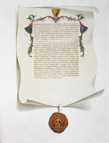 Facsimile edition of the Magna Carta, English charter, 1215 (1816)