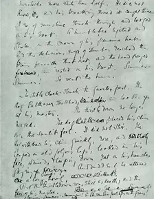 Facsimile page of MS for "Indian Summer of a Forsyte", by John Galsworthy 1918, (1928). Creator: Unknown