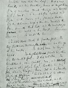 Facsimile page of MS for "Indian Summer of a Forsyte", by John Galsworthy 1918, (1928). Creator: Unknown