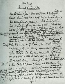 Facsimile page of MS for "The Country House", by John Galsworthy 1907, (1928). Creator: Unknown