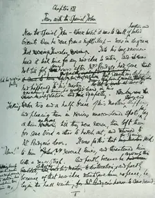 Facsimile page of MS for "The Country House", by John Galsworthy 1907, (1928). Creator: Unknown